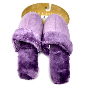 Laura Ashley Glamorous Purple House Slippers Size M 6.5-7.5 NEW